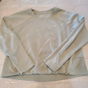 FLX Light Green Travel/Leisure Long Sleeve Cropped Top in Size Small